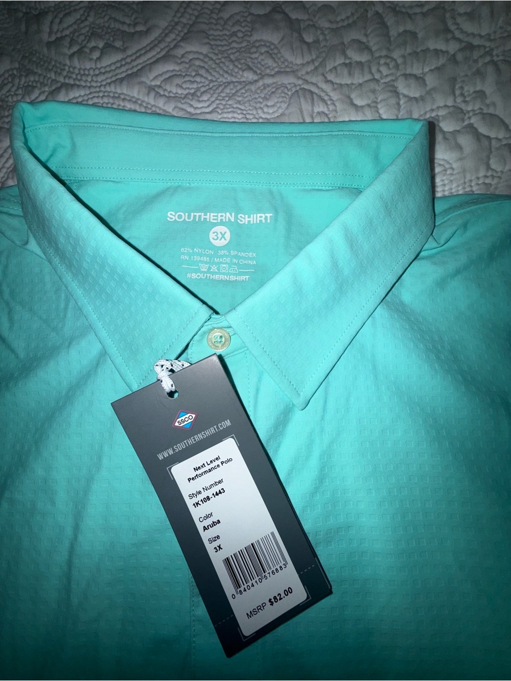Men’s Dress Shirt in Aruba Aqua - 3X